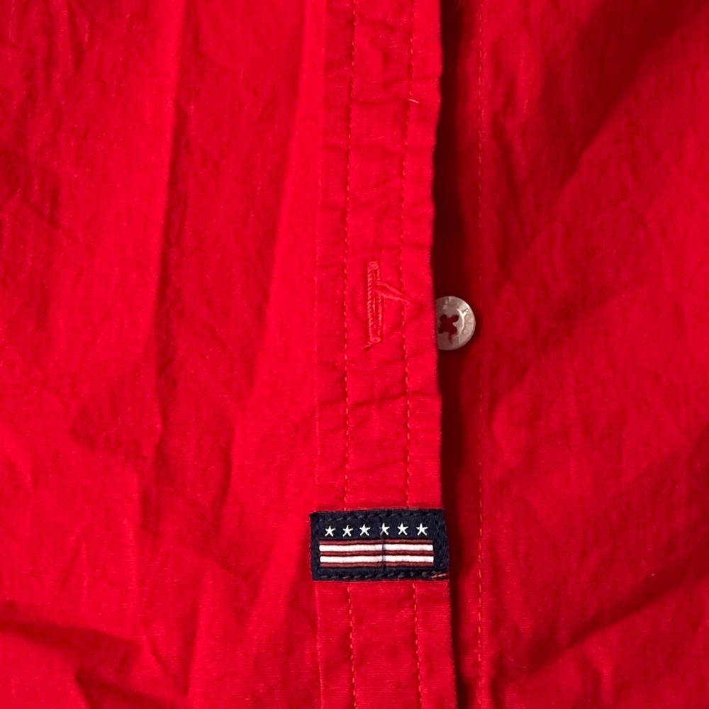 U.S. Polo Assn. Women’s Bright Red Long-Sleeve Button-Down Shirt - Picture 4 of 4